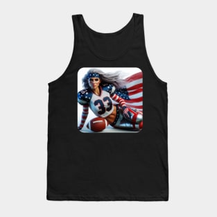 American Woman NFL Football Player #12 Tank Top